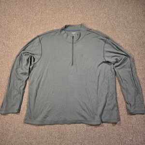 Gramicci Hiking Pullover Merino Wool Mens XXL Green 1/4 Zip Flash Tech Gorpcore